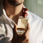 Number Six EDP — close-up of the embossed Caswell-Massey glass
