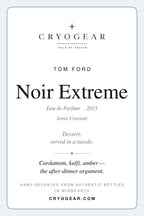 Cryogear scent card — Noir Extreme (front)