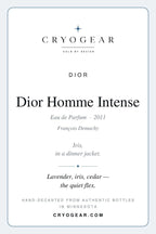 Cryogear scent card — Dior Homme Intense (front)