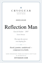 Cryogear scent card — Reflection Man (front)