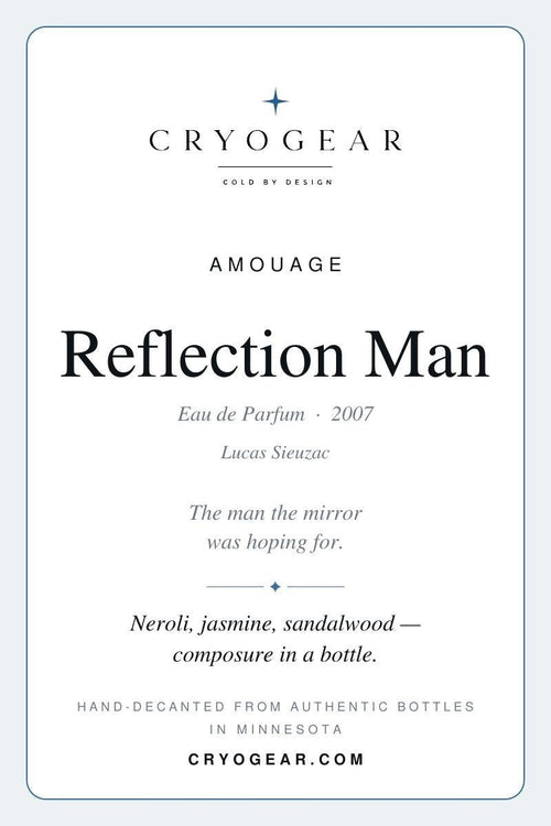 Cryogear scent card — Reflection Man (front)