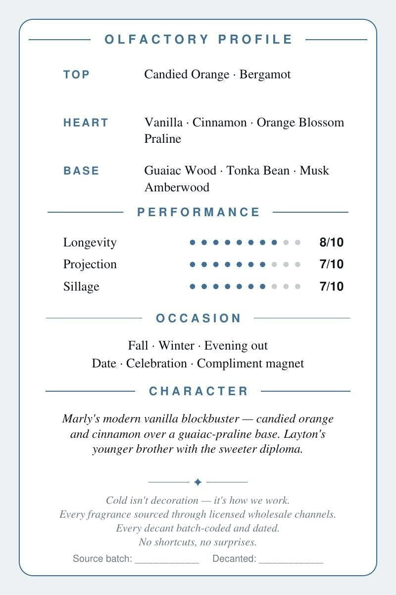Cryogear scent card — Althaïr (back)