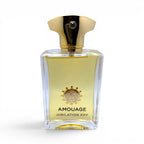 Amouage Jubilation XXV Man source bottle — clear flacon with gold cap
