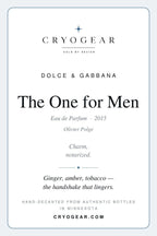 Cryogear scent card — The One for Men Eau de Parfum (front)