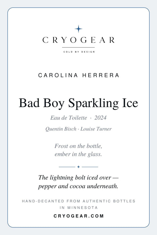 CryoGear scent card — Bad Boy Sparkling Ice, front