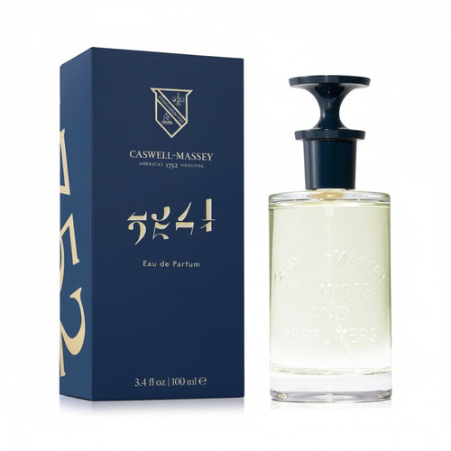 CRYOGEAR Caswell-Massey Heritage 2571 Eau de Parfum 100ml bottle and navy blue box with gold lettering