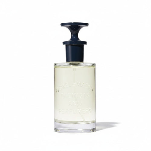CRYOGEAR Caswell-Massey Heritage 2571 Eau de Parfum in a clear glass bottle with a dark blue stopper.
