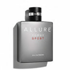 CRYOGEAR Chanel Allure Homme Sport Eau Extrême fragrance bottle in a sleek grey metallic finish on white background
