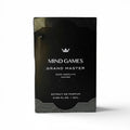 CRYOGEAR Mind Games Grand Master 2ml extrait de parfum sample in a black box with silver chess-inspired detailing.