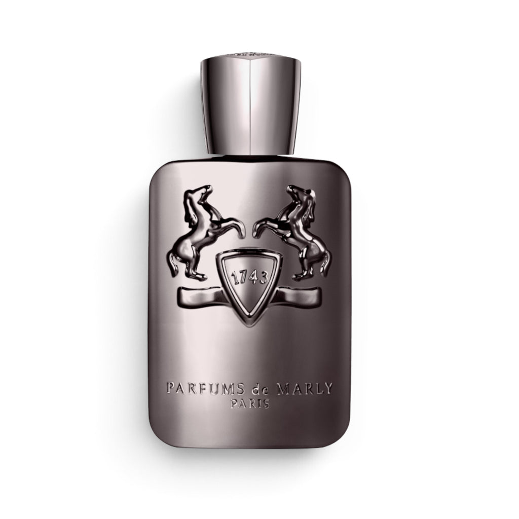 CRYOGEAR Parfums de Marly Herod eau de parfum bottle in a metallic dark grey finish with embossed horse logo