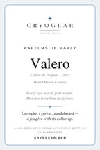 CryoGear scent card, Parfums de Marly Valero Extrait de Parfum, front