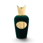 CRYOGEAR Sospiro Vibrato eau de parfum in a signature dark green velvet bottle with a gold cap and oval logo plate.