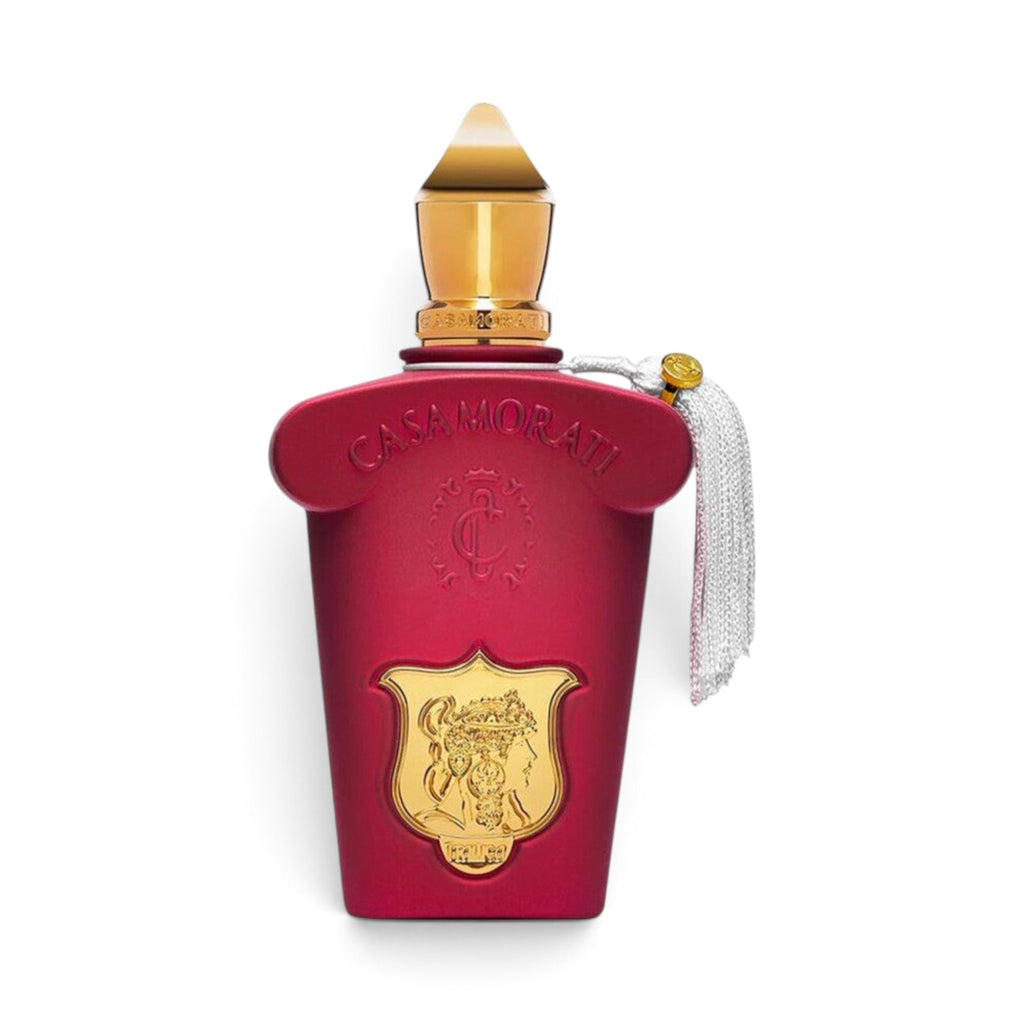 CRYOGEAR Xerjoff Casamorati Italica perfume decant in a signature red bottle with gold cap and white tassel