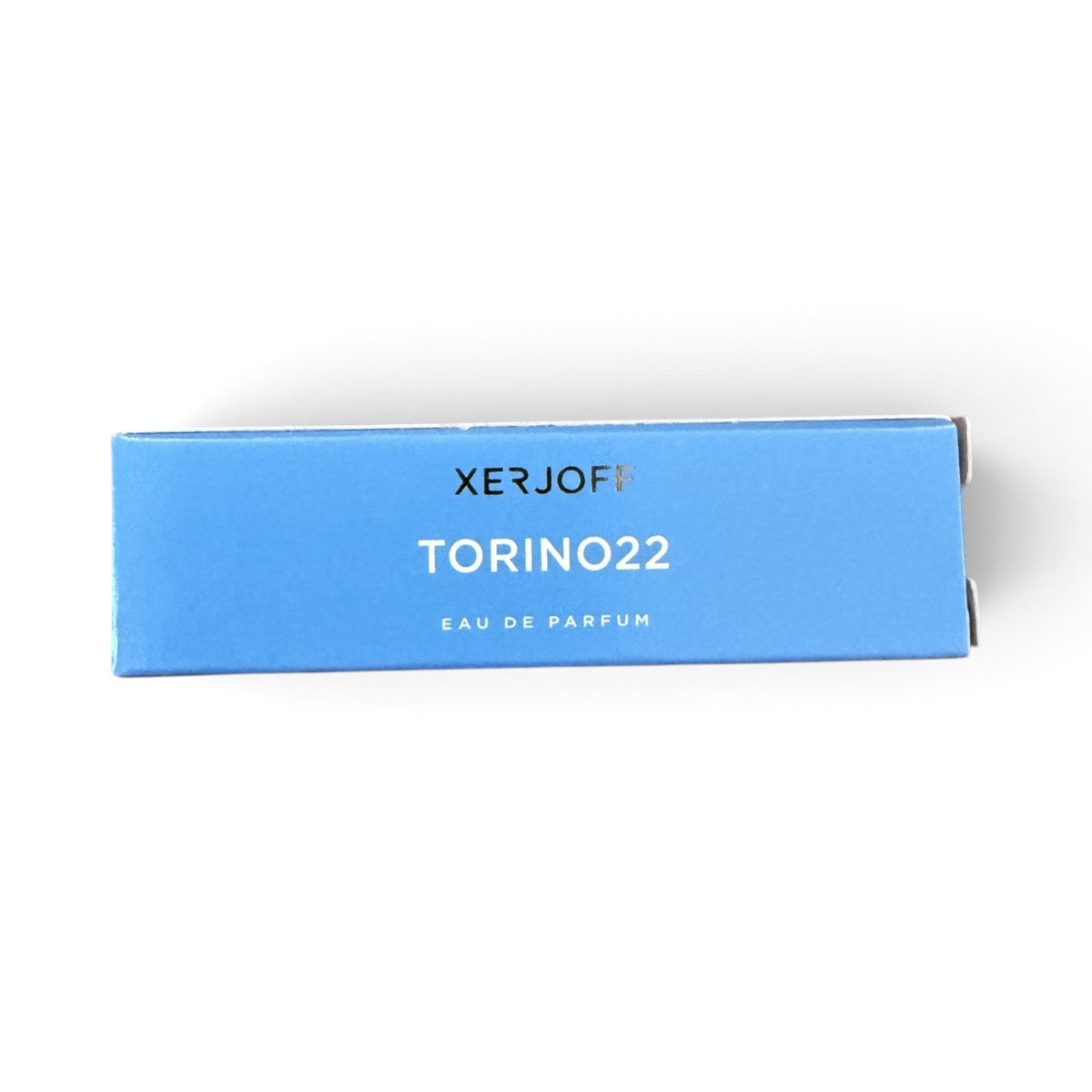 CRYOGEAR factory-sealed 2ml sample vial of Xerjoff Torino22 Eau de Parfum in a light blue branded box