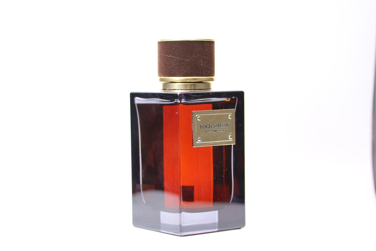Dolce & Gabbana Velvet Amber Sun Eau de Parfum bottle, angled view