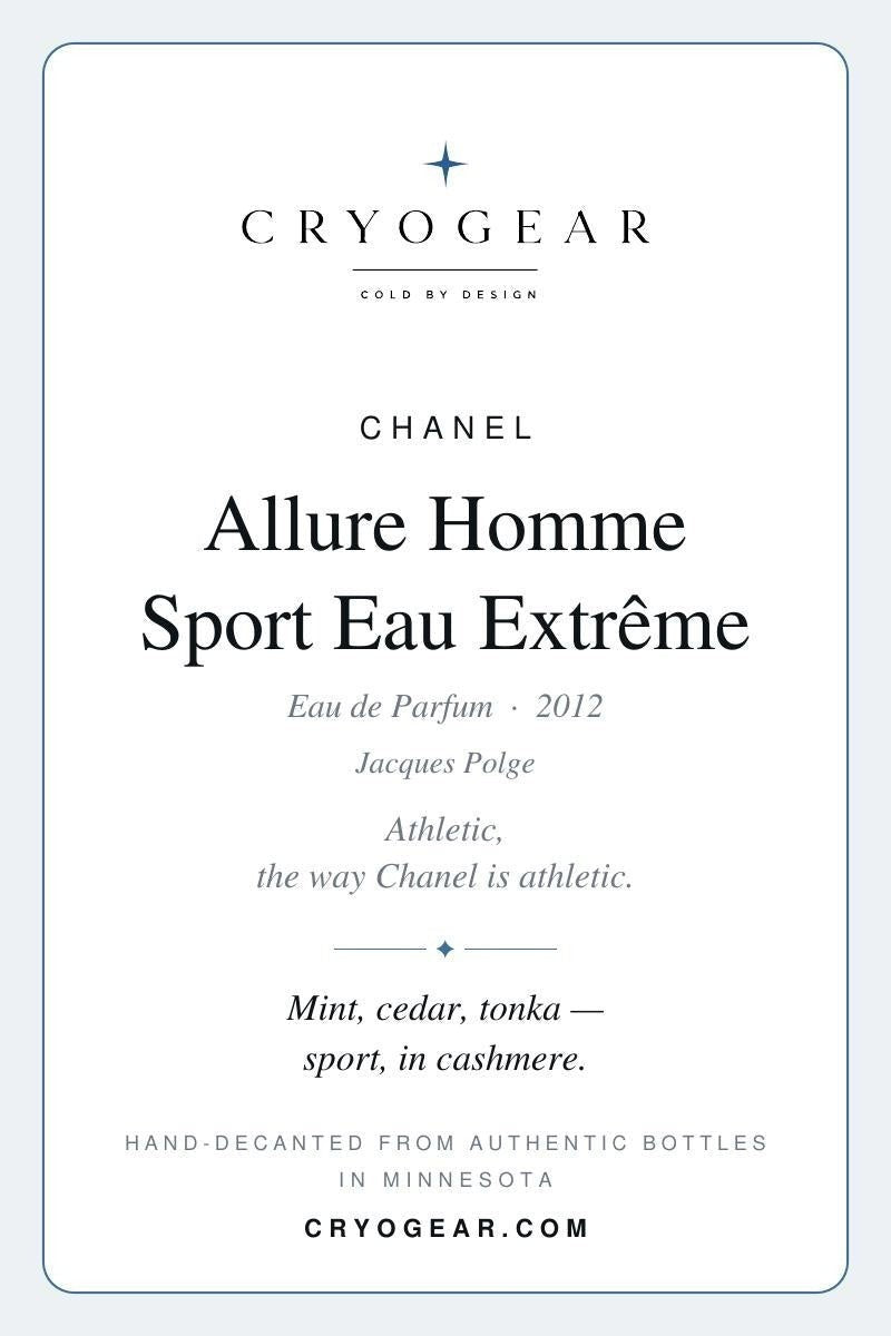 Cryogear scent card — Allure Homme Sport Eau Extrême (front)