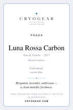 Prada Luna Rossa Carbon EDT scent card front