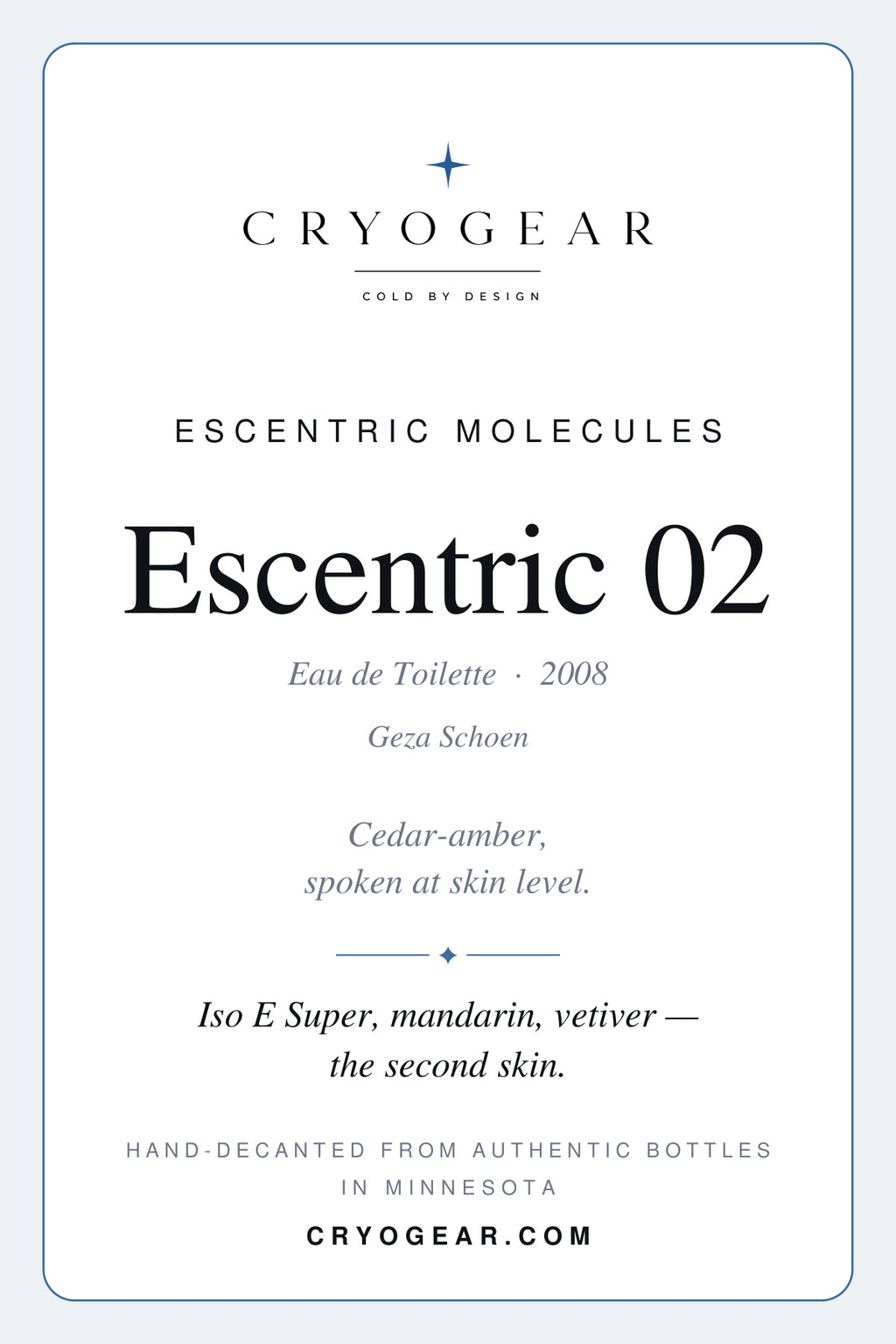 Escentric Molecules Escentric 02 Eau de Toilette · Decant