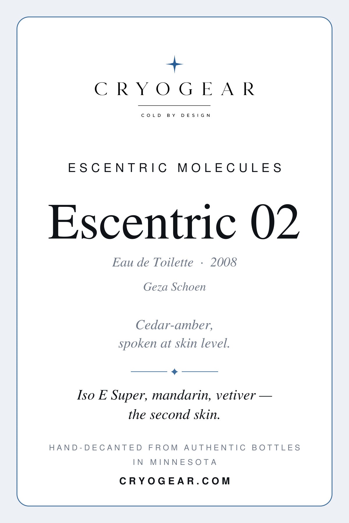 Escentric Molecules Escentric 02 Eau de Toilette · Decant