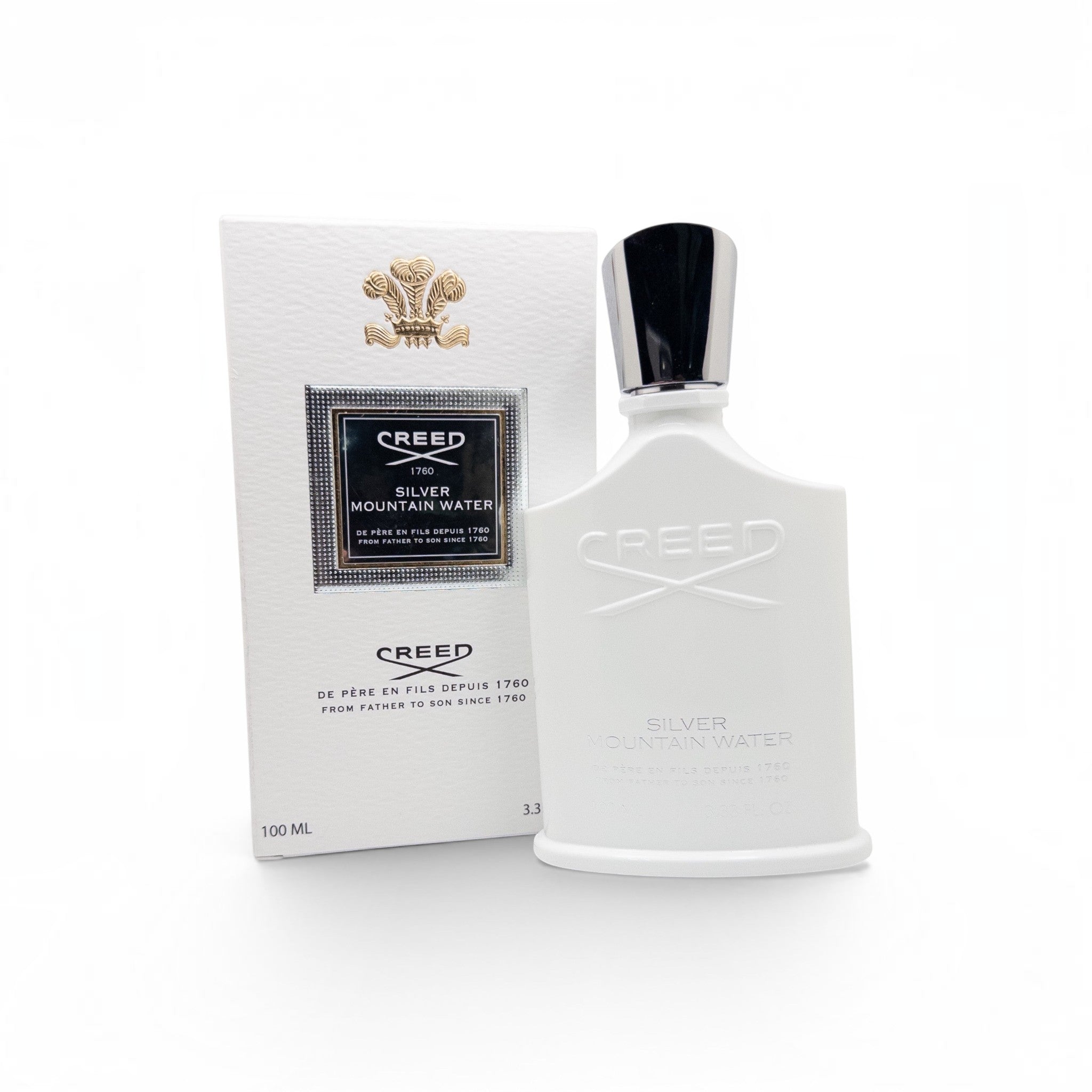 Creed Silver Mountain Water Eau de Parfum bottle with box