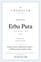 Cryogear scent card front — Erba Pura