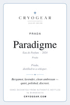 Prada Paradigme scent card front