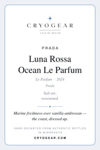 Prada Luna Rossa Ocean Le Parfum scent card front