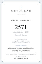 Caswell-Massey 2571 scent card — front