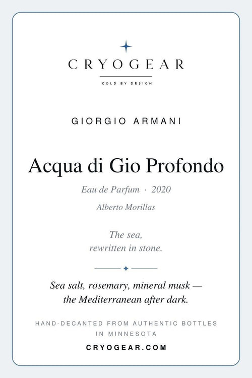 Giorgio Armani Acqua di Gio Profondo scent card — front