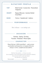 CryoGear scent card — Arashi Reef (back)