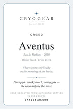 Creed Aventus scent card — front
