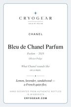 Bleu de Chanel Parfum scent card — front