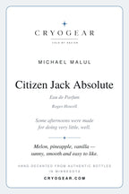 CryoGear scent card — Citizen Jack Absolute (front)