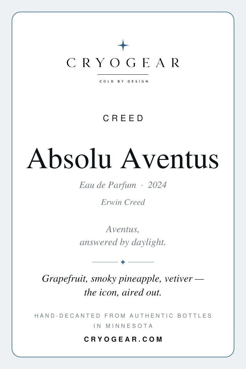 Creed Absolu Aventus scent card — front
