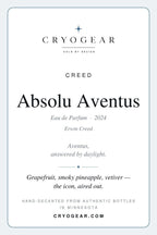 Creed Absolu Aventus scent card — front