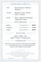 Cryogear scent card — Elysium Pour Femme (olfactory profile)