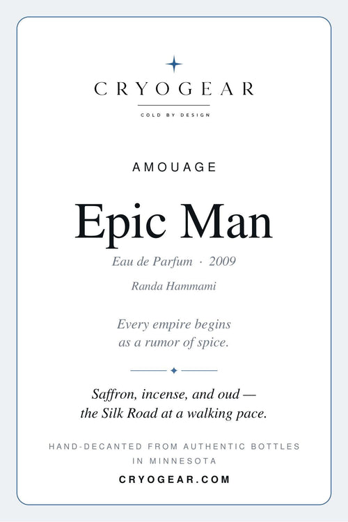 Amouage Epic Man scent card — front