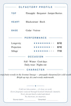 Cryogear scent card — Game of Spades Boston (back)