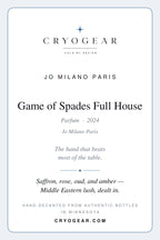 Cryogear scent card — Game of Spades Full House (front)