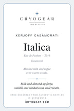 CryoGear scent card — Italica, front