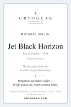 CryoGear scent card — Jet Black Horizon