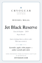 CryoGear scent card — Jet Black Reserve