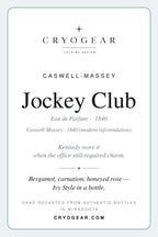 Jockey Club scent card — front