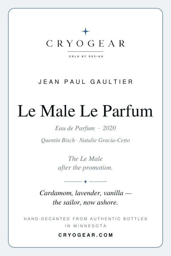 Le Male Le Parfum scent card — front