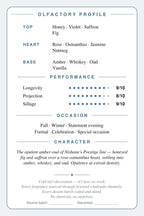 Nishane Nefs scent card — back