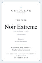 Cryogear scent card — Noir Extreme (front)