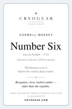 Caswell-Massey Number Six scent card — front