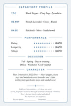 CryoGear scent card — Ocean Noir Dive (back)