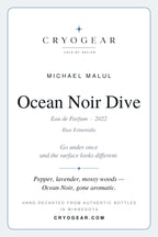 CryoGear scent card — Ocean Noir Dive (front)