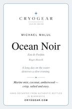 CryoGear scent card — Ocean Noir (front)